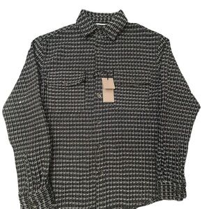 Amongst‎ Others Men's Black and White Checkered Shirt Jacket Shacket S NWT